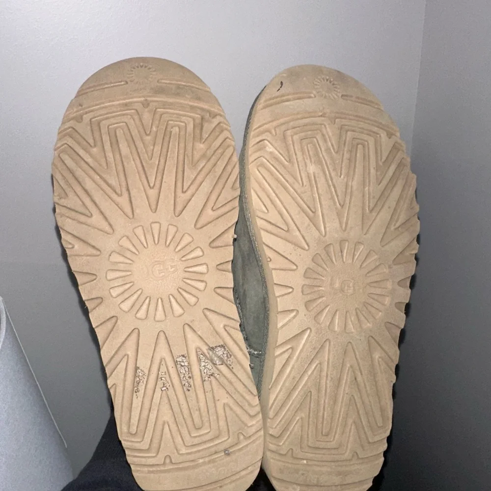 UGG Ultra Mini Olive Suede Boots - Picture 6 of 7